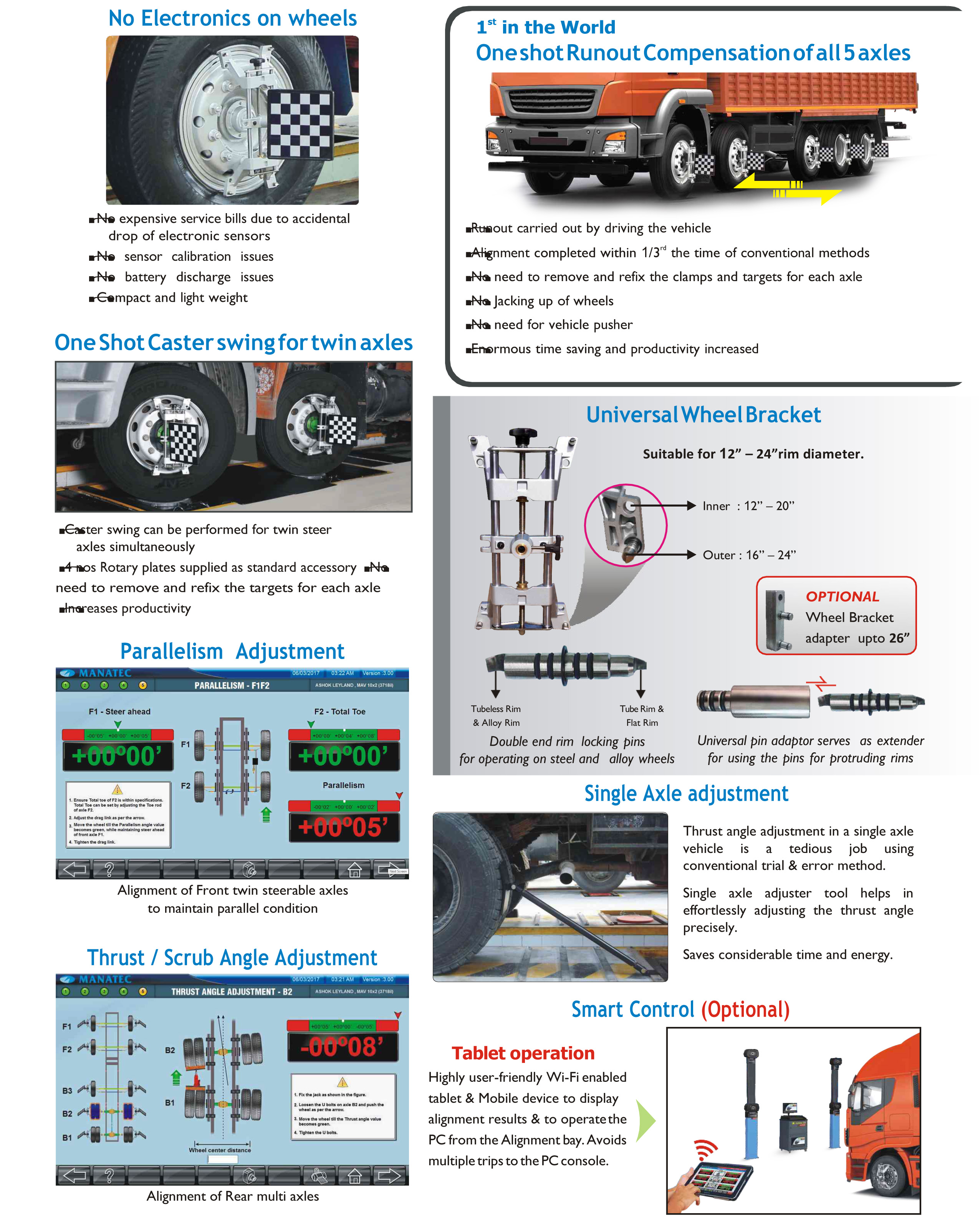 Wheel Alignment TRUCK AND BUS WHEEL ALIGNER 3D AEWAJUMBO 3D